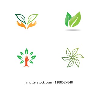 Green leaf symbol illustration