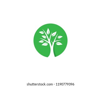 Green leaf symbol illustration