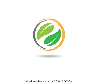 Green leaf symbol illustration