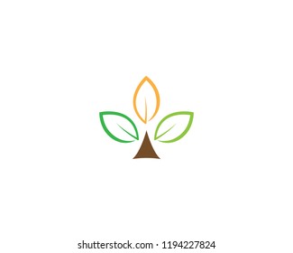 Green leaf symbol illustration