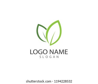 Green leaf symbol illustration