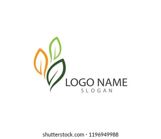 Green leaf symbol illustration