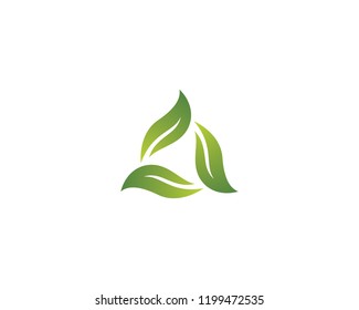 Green leaf symbol illustration