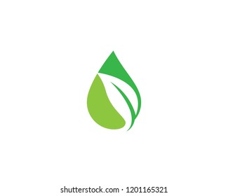 Green leaf symbol illustration