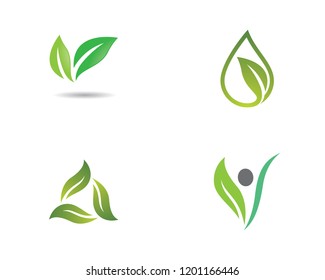 Green leaf symbol illustration