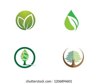 Green leaf symbol illustration