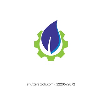 Green leaf symbol illustration