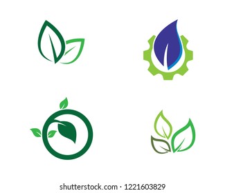 Green leaf symbol illustration