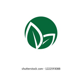 Green leaf symbol illustration