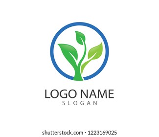 Green leaf symbol illustration