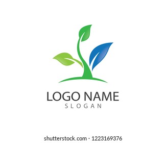Green leaf symbol illustration