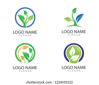 Green leaf symbol illustration