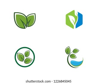 Green leaf symbol illustration
