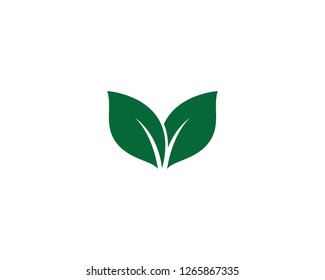 Green leaf symbol illustration