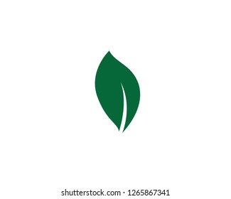 Green leaf symbol illustration
