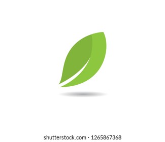 Green leaf symbol illustration