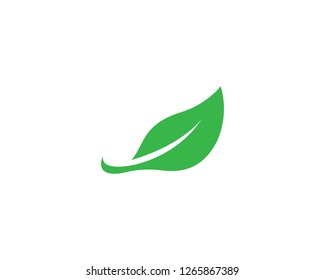 Green leaf symbol illustration