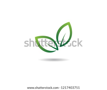 Green leaf symbol illustration