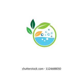 Green leaf symbol illustration design