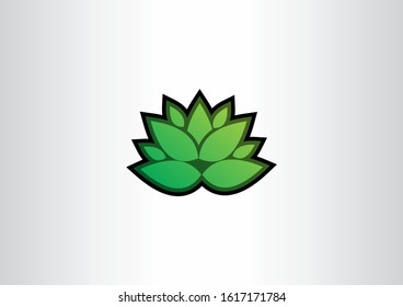 green leaf symbol logo design concept. Simple nature logo