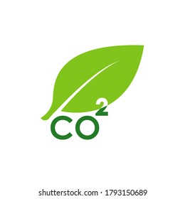 Green Leaf Text Co2 Icon Design Stock Vector (royalty Free) 1793150689 