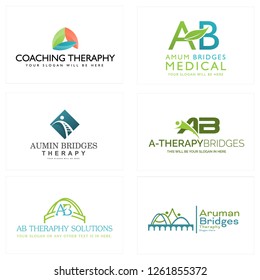 Green leaf theraphy logo design concept suitable for medical pharmacy theraphy healthcare treatment massage lifestyle caduceus