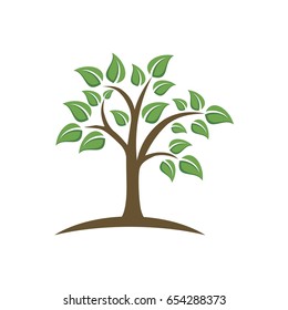 green leaf tree logo