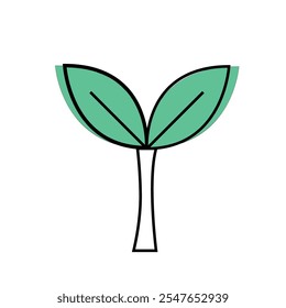 Projeto de logotipo de árvore de folha verde. Ícone de árvore de folha vetor de ilustração. Sinal e símbolos no fundo branco