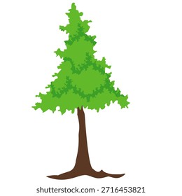 Ilustração da natureza da árvore da folha verde