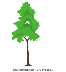 Green leaf tree nature illustration