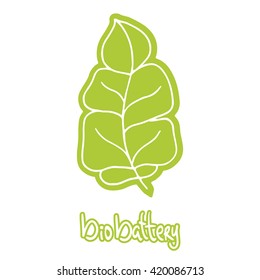 A green leaf tree. The pattern to create the logo, business cards. Handmade drawing.  White background.