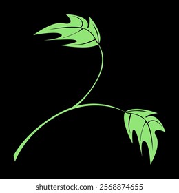 green leaf from tree vector illustration