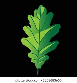 hoja verde, hoja verde trópica de mano