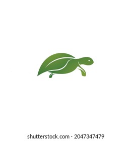 Green Leaf Turtle Logo Inspiration