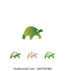 Green Leaf Turtle Logo Inspiration