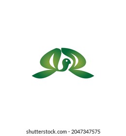 Green Leaf Turtle Logo Inspiration