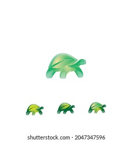 Green Leaf Turtle Logo Inspiration