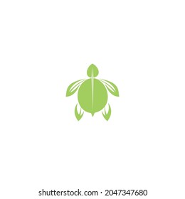 Green Leaf Turtle Logo Inspiration