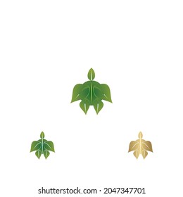 Green Leaf Turtle Logo Inspiration