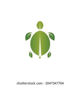 Green Leaf Turtle Logo Inspiration
