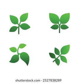 green leaf vector art design