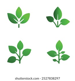 green leaf vector art design