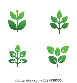 Diseño de Arte vectorial de hoja verde