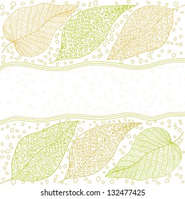 Green leaf, vector background