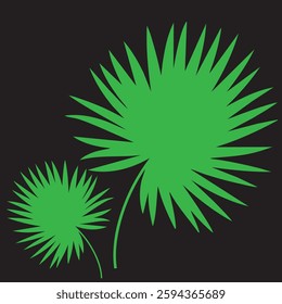 Green Leaf Vector for Eco-Friendly Natural Packaging Design. Exotic Jungle Plant Leaf Design for Vegan and Bio Products. Tropical Jungle Plant Green Leaf stock Illustration.