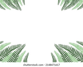 Green leaf vector with frame background