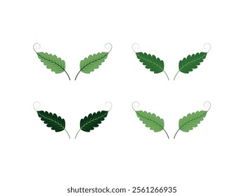 Green Leaf Vector Icon, Botanical Elements, Flourishing Leaves Illustration, Nature’s Essence, Organic Harmony - Embracing Nature's Beauty and Vitality through Vibrant and Flourishing Plant Imagery.