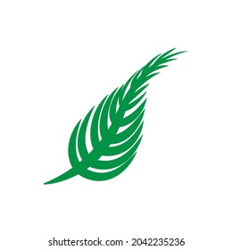 Green leaf vector icon. botany illustration sign . ecology symbol. eco sign.