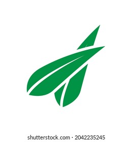 Green leaf vector icon. botany illustration sign . ecology symbol. eco sign.