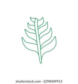 Green leaf vector icon. botany illustration sign . ecology symbol. eco sign.